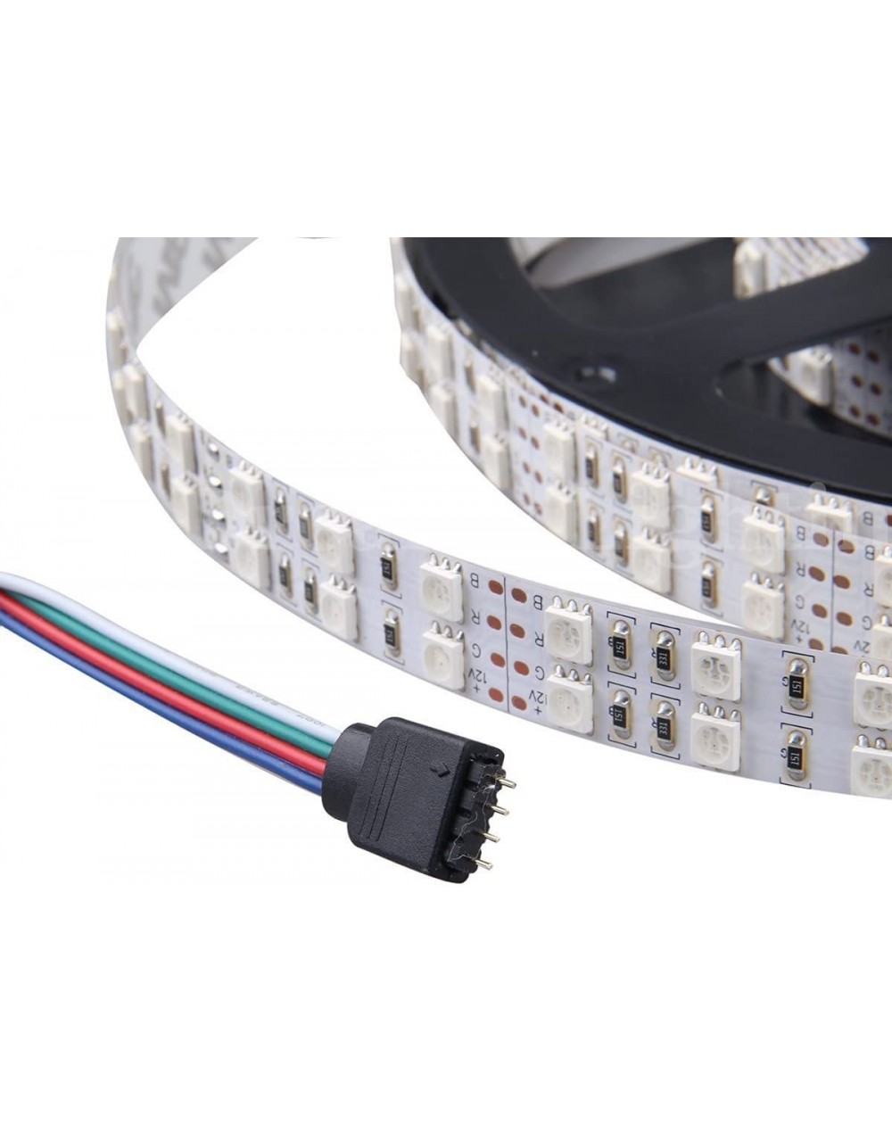 Outdoor String Lights 16.4FT Double Row 5050 SMD 5M 600LEDs RGB Flexible LED Strip Rope Lights 120LEDs/M Not Waterproof Strin...