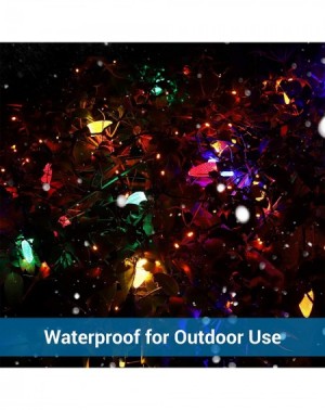 Outdoor String Lights C9 Christmas Lights Outdoor- 25 LED C9 Replacement Bulbs (E17 Base)- 25FT Christmas Stringer- Multicolo...