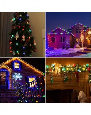 Outdoor String Lights C9 Christmas Lights Outdoor- 25 LED C9 Replacement Bulbs (E17 Base)- 25FT Christmas Stringer- Multicolo...