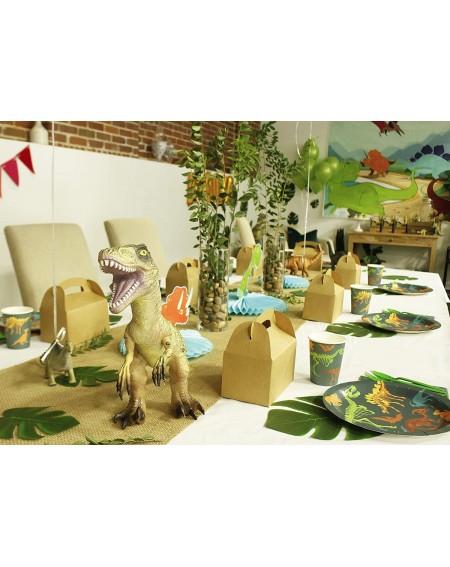 Party Packs Dinosaur Party Bundle- Includes Plates- Napkins- Cups- and Cutlery (24 Guests-144 Pieces) - C118H9UKYKL $21.32