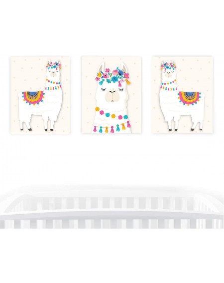 Favors Nursery Kids Room Llama Wall Art Decor Posters- 8.5x11-inch- Ivory Cream- Llama Alpaca Head Graphic- 3-Pack- Unframed ...