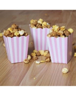 Favors Popcorn Boxes- Pink Trio (36 Pack) Polka Dot- Chevron- Stripe Treat Boxes - Small Movie Theater Popcorn Paper Bags for...