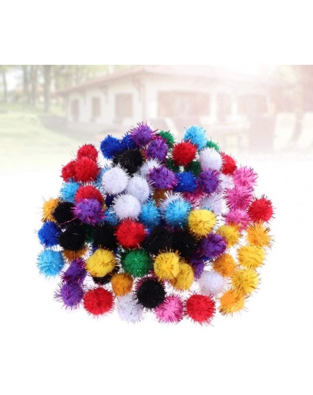 Tissue Pom Poms 500pcs Mini Crafts Glitter Pom Poms Balls Assorted Colors for DIY Arts Crafts Hats Keychains Christmas Tree G...