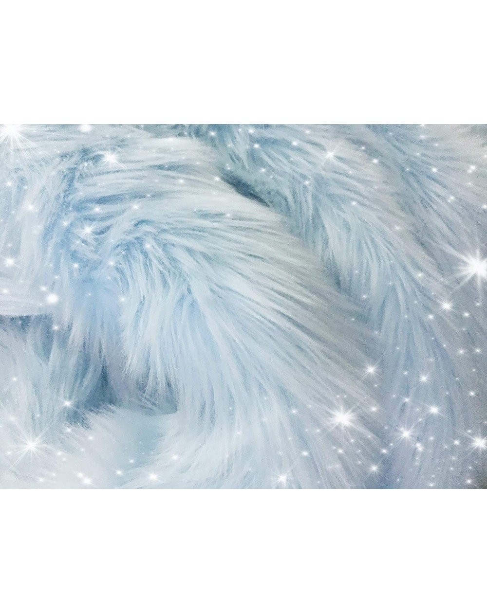 Photobooth Props Luxury Faux Fur Fabric Piece for Crafting/Photo Prop Backdrop/Basket Filler/Fursuit (Baby Blue- 8x8 inches) ...