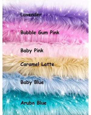 Photobooth Props Luxury Faux Fur Fabric Piece for Crafting/Photo Prop Backdrop/Basket Filler/Fursuit (Baby Blue- 8x8 inches) ...