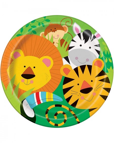 Party Packs Animals Plates and Napkins Paper Wild One Party Supplies Zoopals Zoo Pals Baby Safari Jungle Animal- 16 Serves - ...